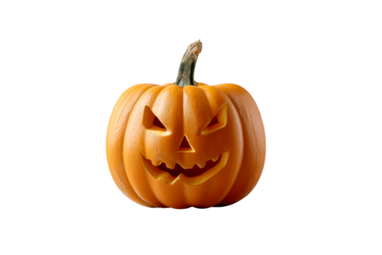 Scary pumpkin with a menacing grin for Halloween