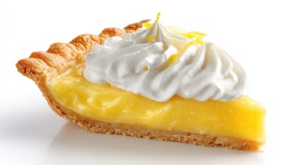 Lemon meringue pie slice