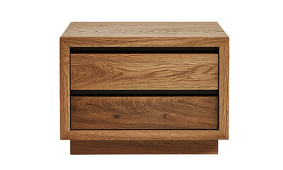 Stylish wooden nightstand modern bedroom furniture cozy environment close-up view minimalist design