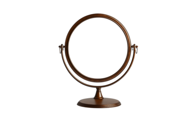 Glamorous vintage makeup mirror showcase modern bedroom decorative item cozy environment eye-level style inspiration