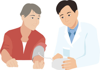 Doctor Measuring Patient’s Blood Pressure