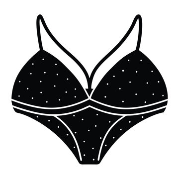 Elegant backless bra and panty lingerie set vector illustration