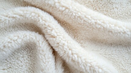 Close-up: Soft, fuzzy texture of a fleece blanket or sweater, cozy, warm,