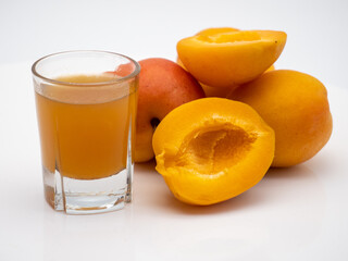 romanian homemade apricot sweet liqueur known as caisata