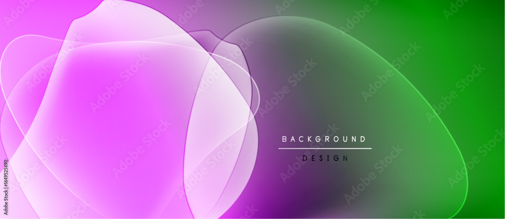 Aufkleber abstract fluid shapes blend purple, green hues. modern design element, suitable backgrounds, present