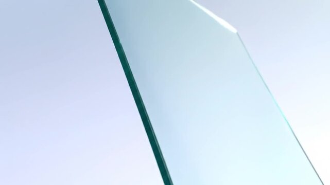 Clean Transparent Glass Texture Against a Soft Gradient Background for Minimalist Modern Design Projects with Abstract Geometric Shapes and Clear Reflaction