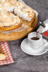apple pie with whipped proteins