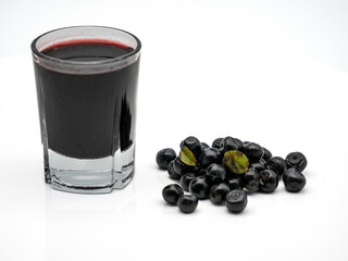 romanian homemade blueberries sweet liqueur known as afinata