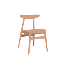vector illustration of brown chair in furniture industry