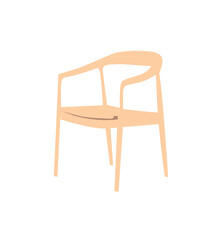 vector illustration of brown chair in furniture industry