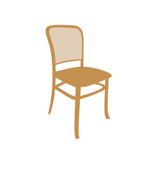 vector illustration of brown chair in furniture industry