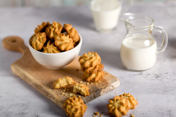 Shortbread Cookies. Light Background