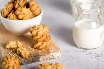 Shortbread Cookies. Light Background