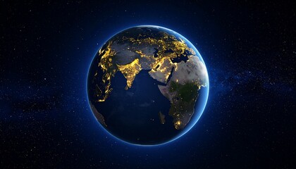 Earth and City Lights