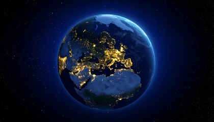 Fototapeta premium Earth and City Lights