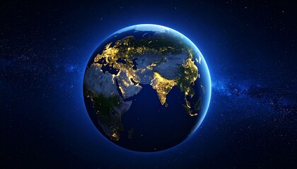 Fototapeta premium Earth and City Lights