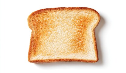 Toasted bread slice, top view