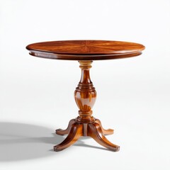 Classic Round Wooden Table with Elegant Design and Polished Finish
