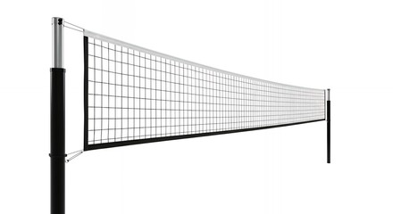 Extended volleyball net pole showing full telescopic mechanism with silver upper section and black lower base for professional height adjustment during outdoor setup