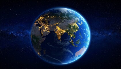 Earth and City Lights