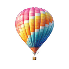 Fototapeta premium Colorful hot air balloon, vibrant hues