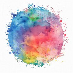 Watercolor splat circle soft edges