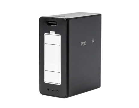Compact Mobile Device Power Bank isolated on white background