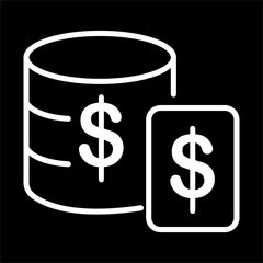 Finance Database Storage Icon. Vector icon design