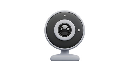A gray and black webcam icon, digitally rendered, isolated on white.
