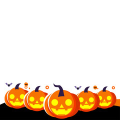 an interesting collection of halloween pumpkin elements with flaming eyes. template for poster, brochure, promotion, sales marketing vector illustration. Halloween party Poster