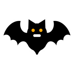 cute black bat is adorable. scary halowen elements for scary night decoration. Set Of Halloween Vector Illustrations