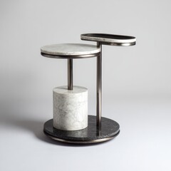 Stylish Modern Table with Marble and Metal Finishes for Interior Design