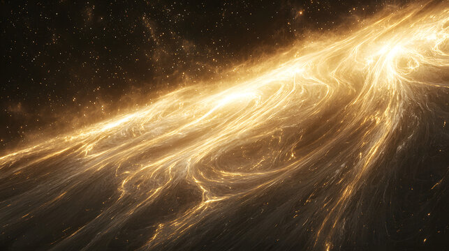 Magnificent very large star glimmering brightly in the vastness of outer space against a dark background