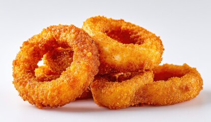 Golden, crispy onion rings, stacked (1)