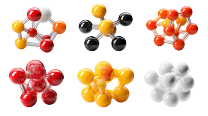 Molecular Structures: A captivating array of diverse molecular structures comes to life, rendered in a range of vibrant colors, offering a compelling visualization of scientific concepts.