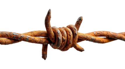 Rusty Barbed Wire: A close-up captures the raw texture and aged beauty of a rusty barbed wire, symbolizing both constraint and the passage of time.