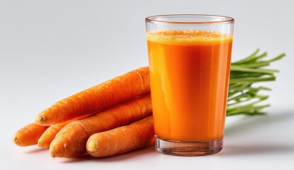Fresh carrot juice and carrots (2)