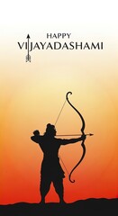 Lord Rama Defeats Ravana – Dussehra Festival Illustration