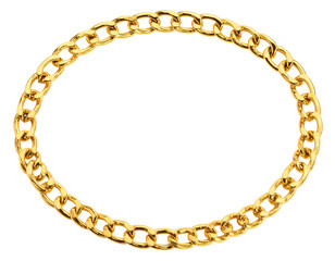 Obraz premium Elegant Gold Chain Bracelet with Polished Links Isolated on Transparent Background PNG