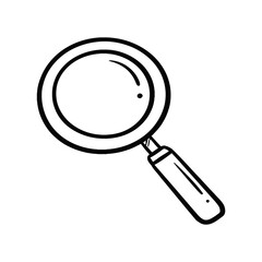Handdrawn Magnifying Glass Illustration for Search and Discovery.