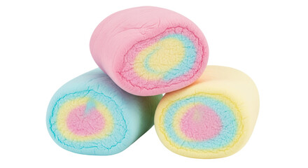 Isolated Rainbow Marshmallows