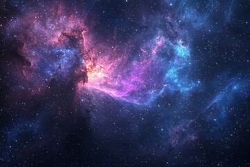 Fototapeta premium Stunning nebula galaxy with bright stars and cosmic space, breathtaking high definition background for abstract universe wallpaper
