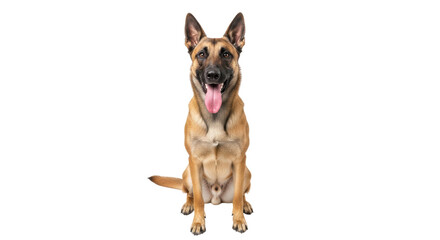 Isolated Belgian Shepherd Dog Sitting