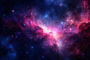 Obraz premium Stunning nebula galaxy with bright stars and cosmic space, breathtaking high definition background for abstract universe wallpaper