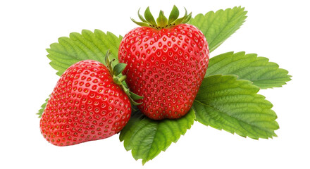 Isolated Fresh Strawberries