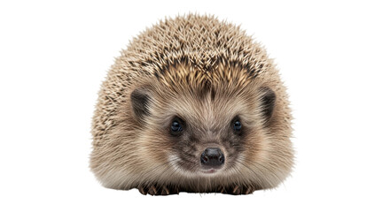 Isolated Hedgehog Facing Camera