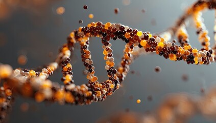 DNA helix,  3D,  colorful,  beads,  spiral,  science,  genetics