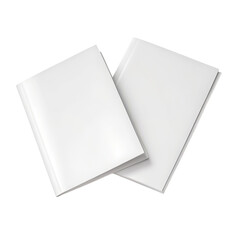 Blank notebooks with white covers for customizable branding or personal artistic expression