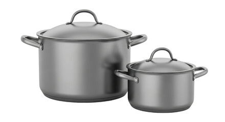 Isolated Stainless Steel Cooking Pots