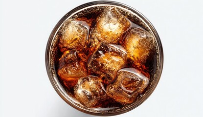 Close-up of a glass of cold soda with ice (1)